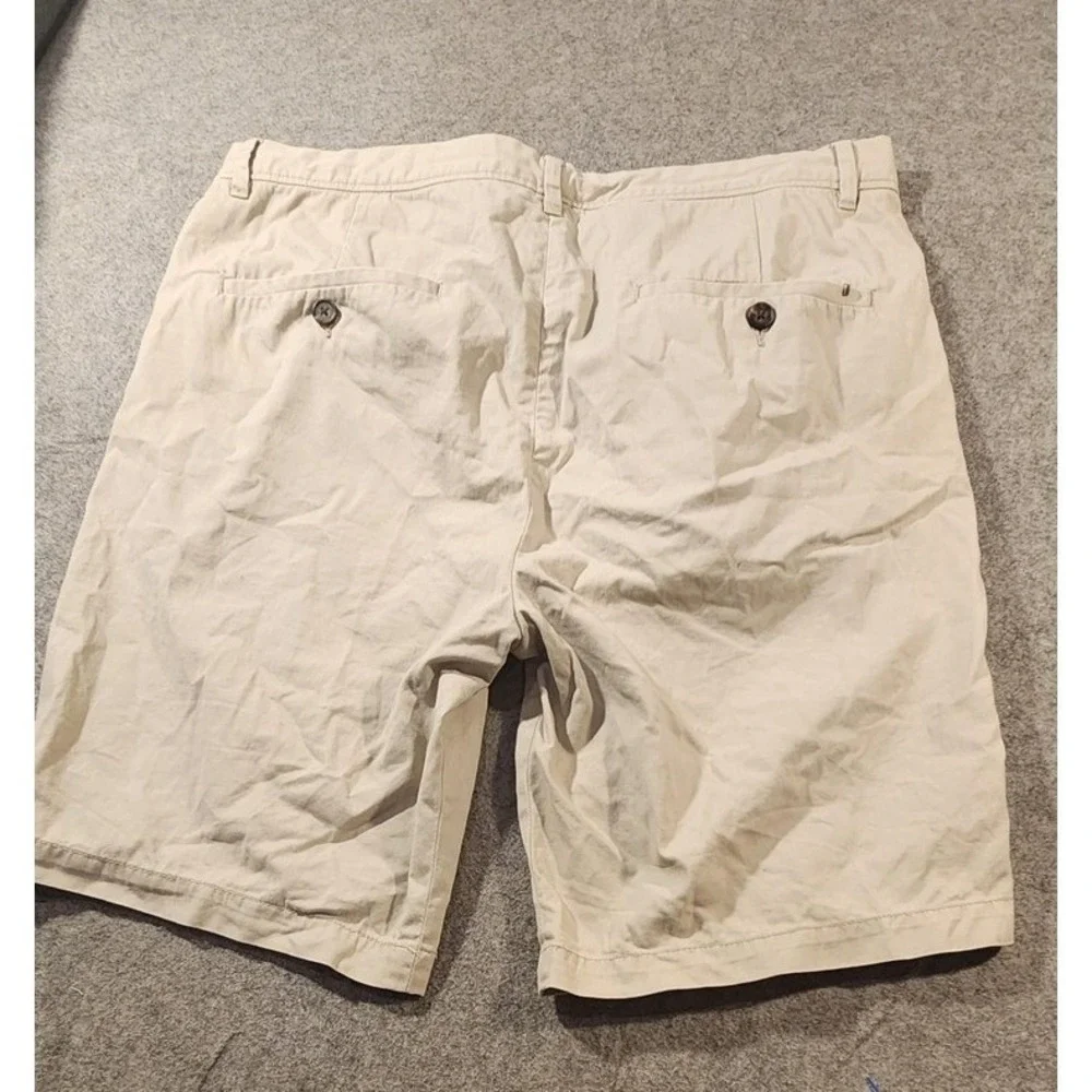 AllSaints Shorts Mens 32 Beige Chino Button Fly Flat Front Summer Casual - Picture 9 of 10